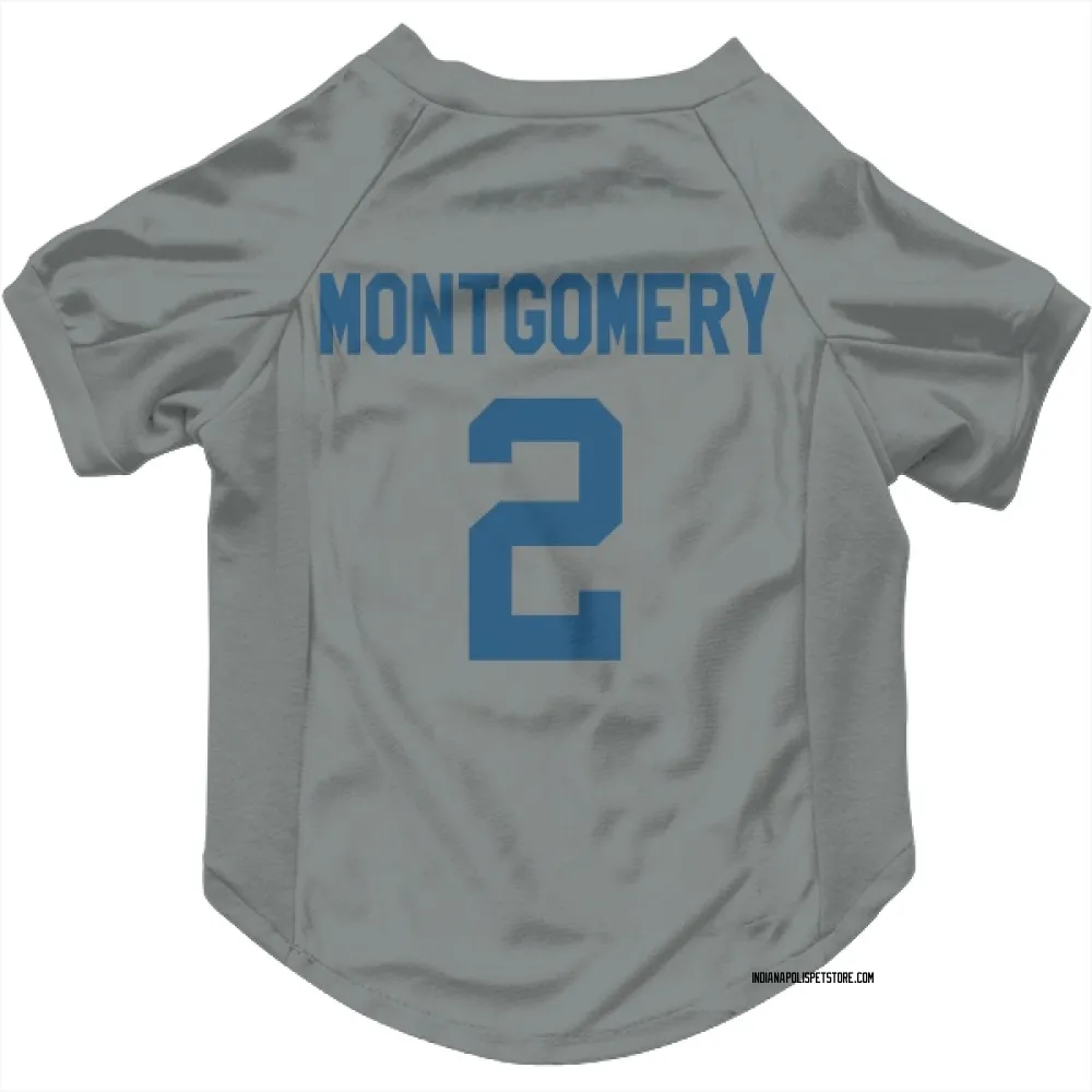 Indianapolis Colts D.J. Montgomery Gray Pet Jersey for Dog & Cat