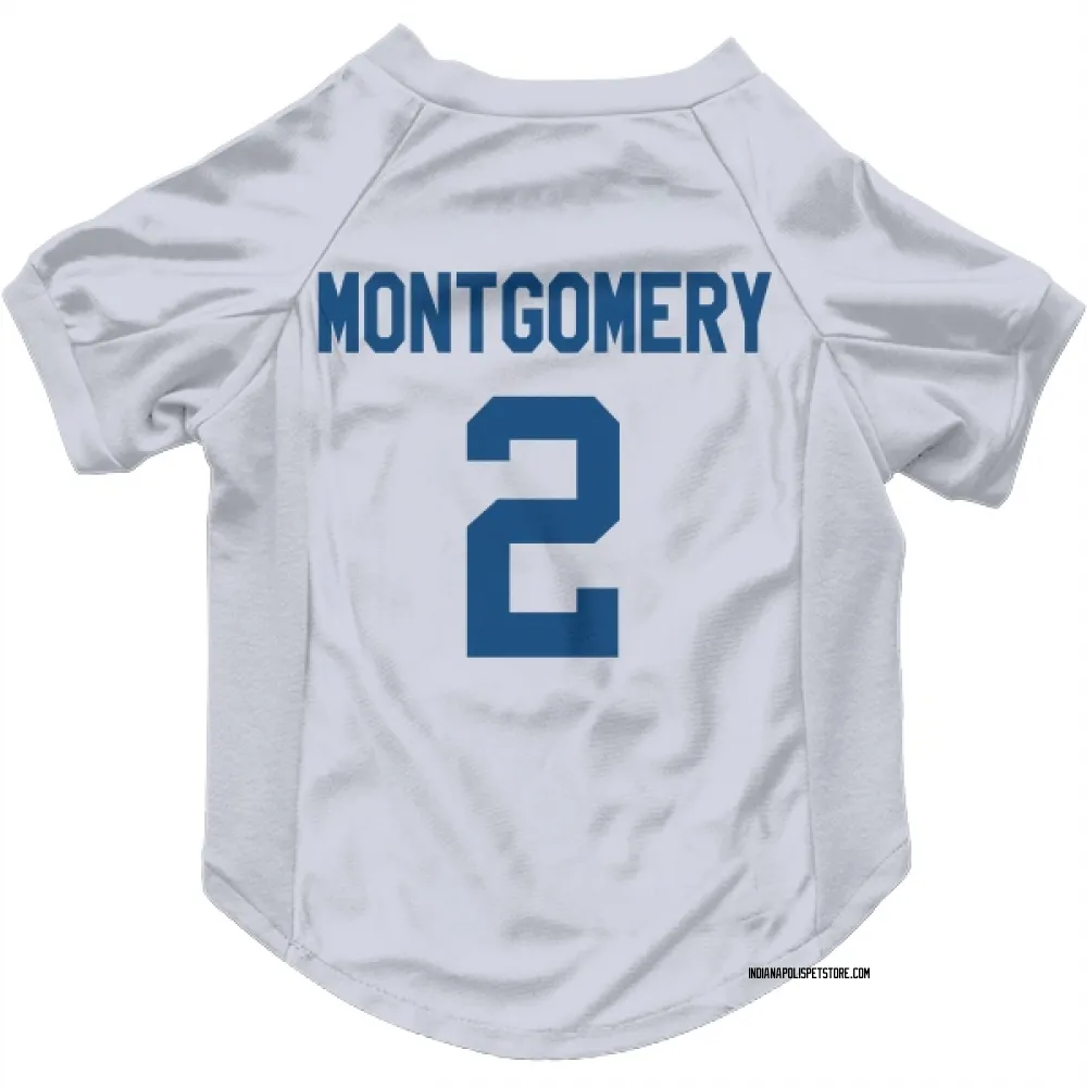 Indianapolis Colts D.J. Montgomery White Pet Jersey for Dog & Cat