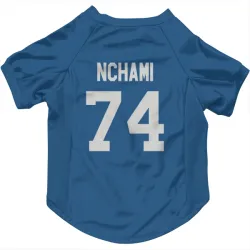 Indianapolis Colts Durell Nchami Royal Pet Jersey for Dog & Cat