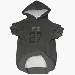 Indianapolis Colts D'vonte Price Black Service Pet Hoodie for Dog & Cat