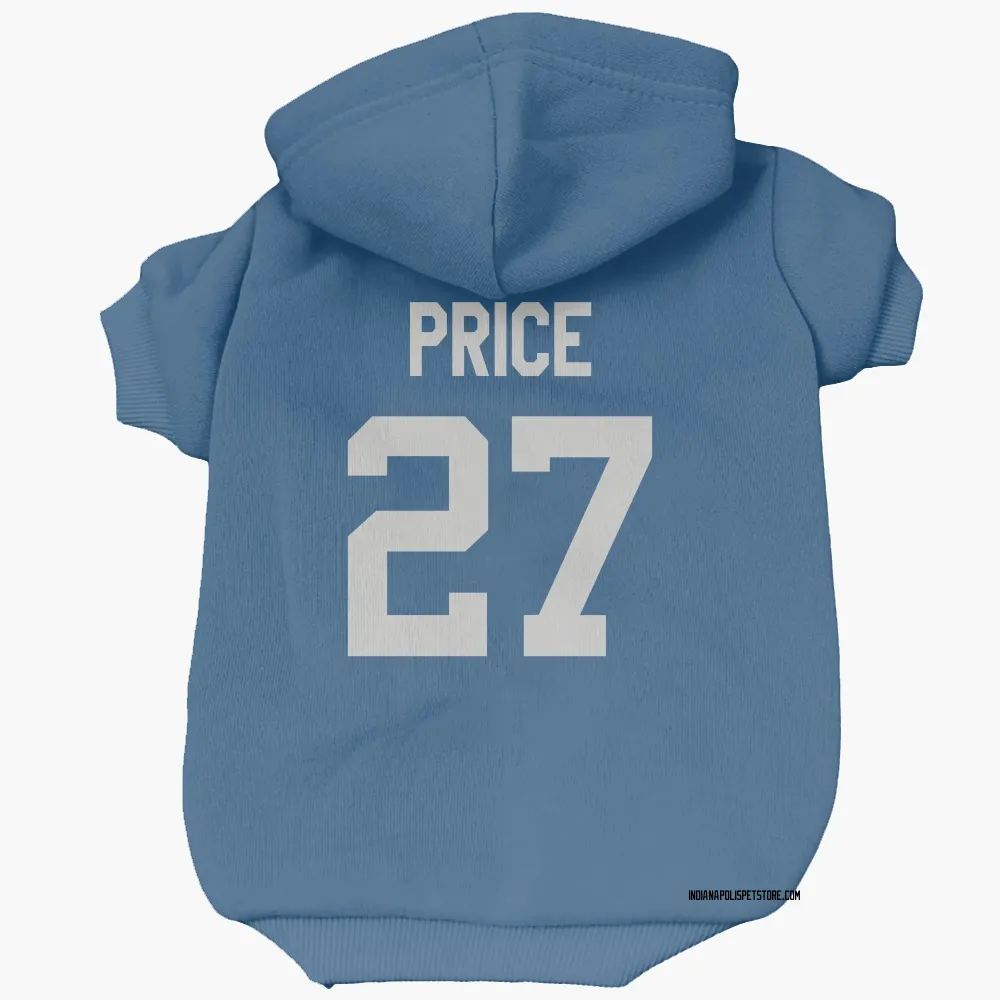 Indianapolis Colts D'vonte Price Royal Pet Hoodie for Dog & Cat