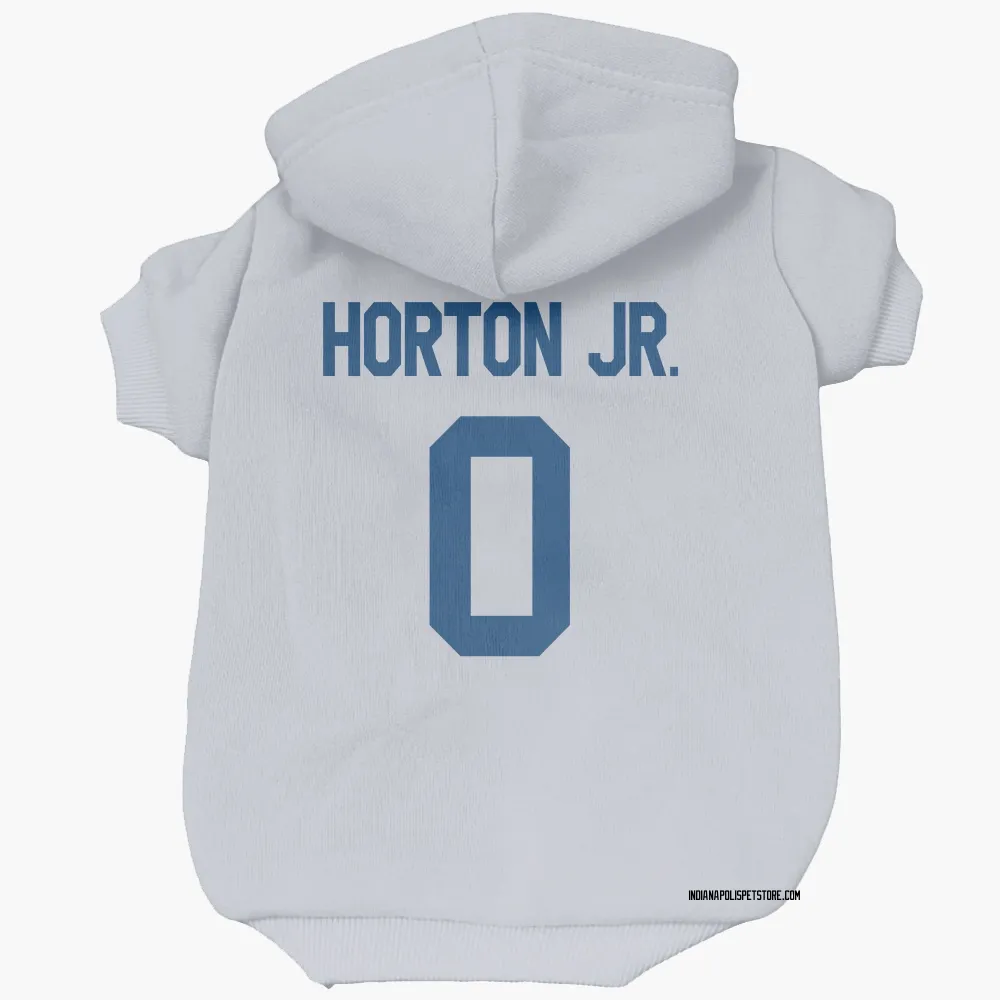 Indianapolis Colts EJ Horton Jr. White Pet Hoodie for Dog & Cat