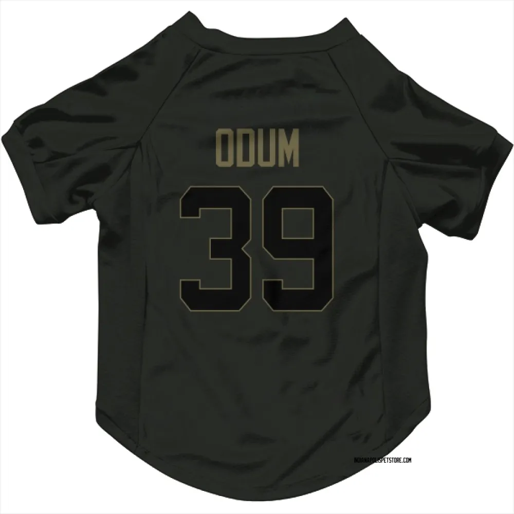 Indianapolis Colts George Odum Black Service Pet Jersey for Dog & Cat