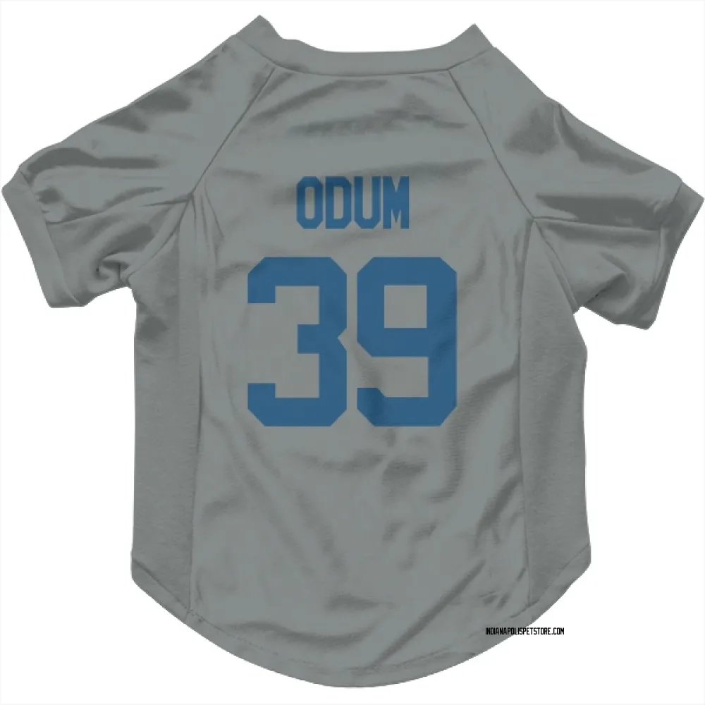 Indianapolis Colts George Odum Gray Pet Jersey for Dog & Cat