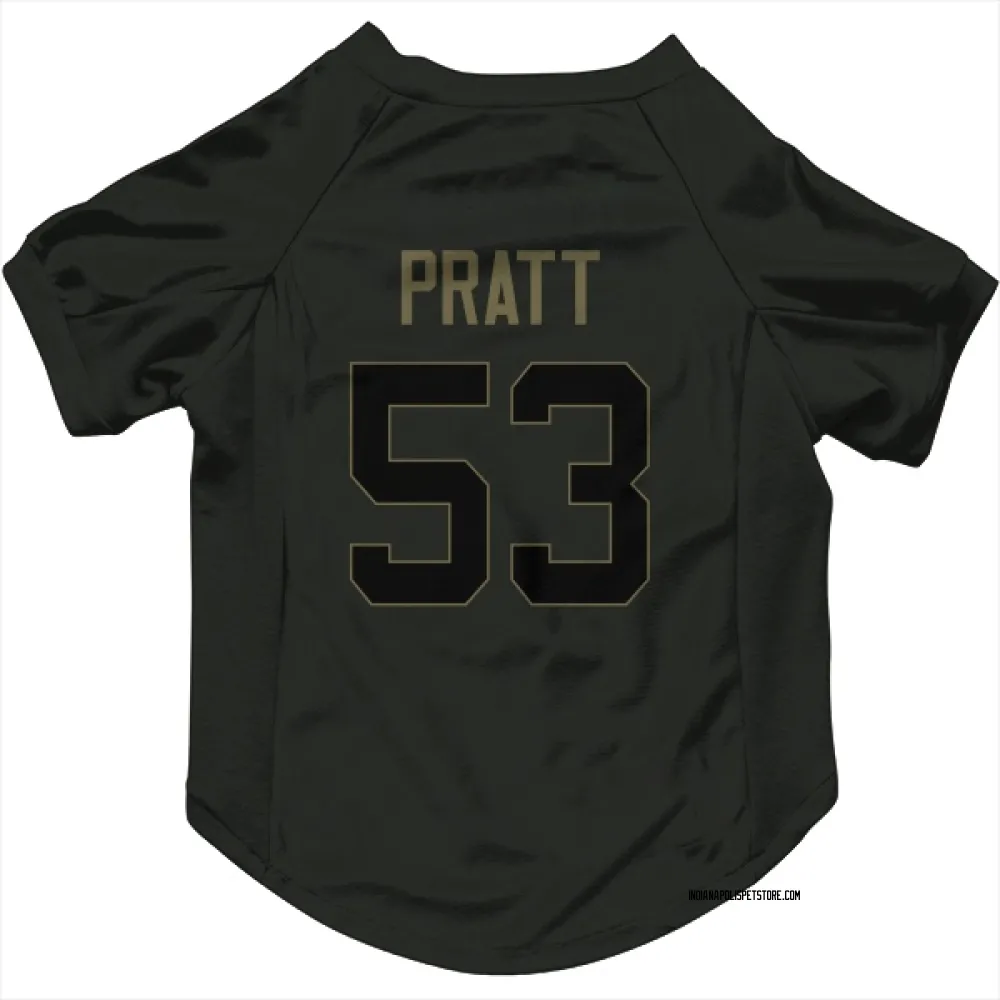 Indianapolis Colts Germaine Pratt Black Service Pet Jersey for Dog & Cat