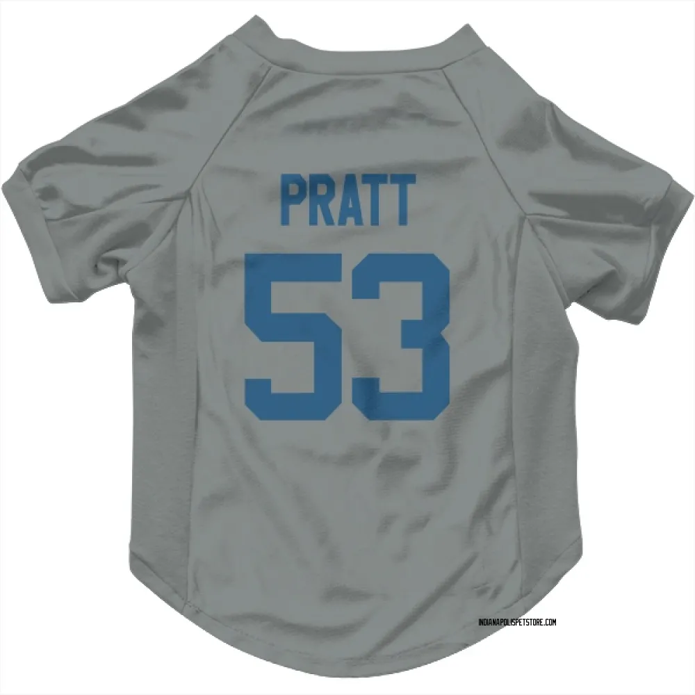 Indianapolis Colts Germaine Pratt Gray Pet Jersey for Dog & Cat