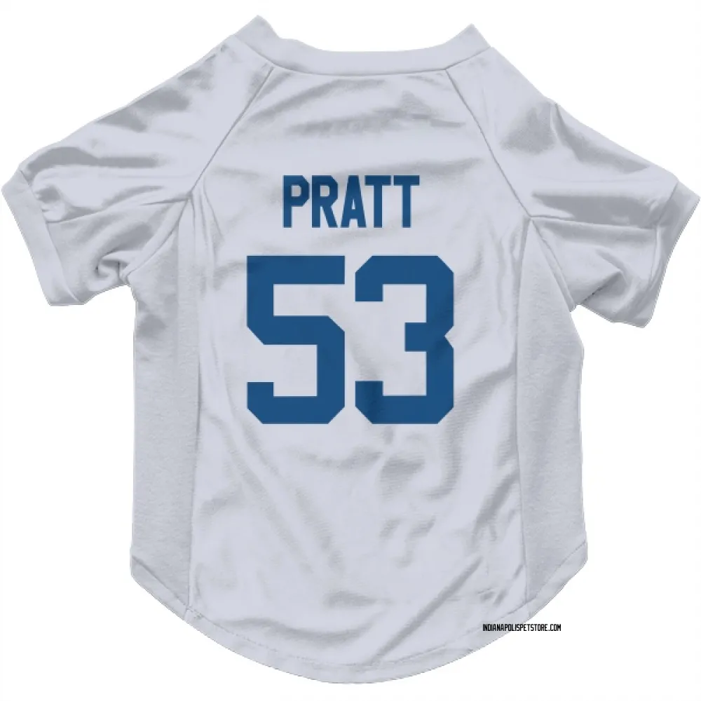 Indianapolis Colts Germaine Pratt White Pet Jersey for Dog & Cat