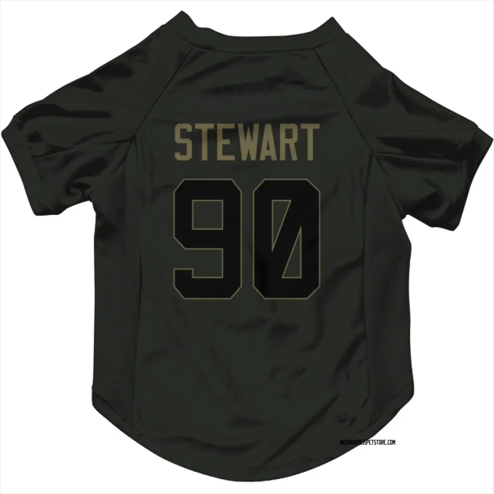 Indianapolis Colts Grover Stewart Black Service Pet Jersey for Dog & Cat
