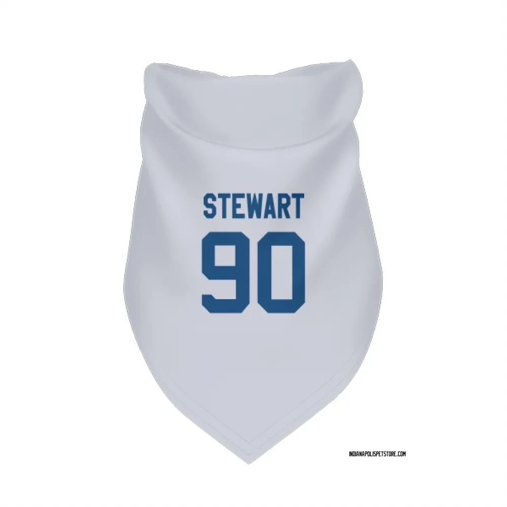 Indianapolis Colts Grover Stewart White Pet Bandana for Dog & Cat