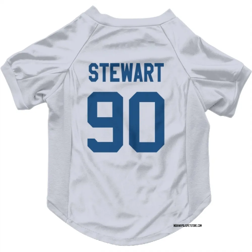 Indianapolis Colts Grover Stewart White Pet Jersey for Dog & Cat