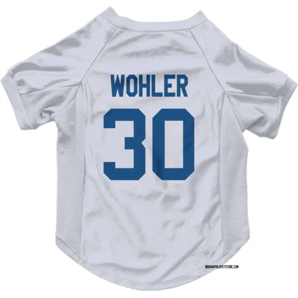 Indianapolis Colts Hunter Wohler White Pet Jersey for Dog & Cat