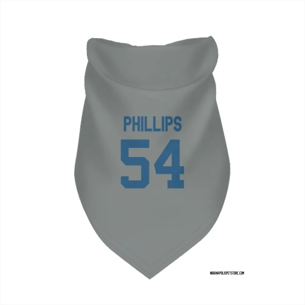 Indianapolis Colts Jacob Phillips Gray Pet Bandana for Dog & Cat