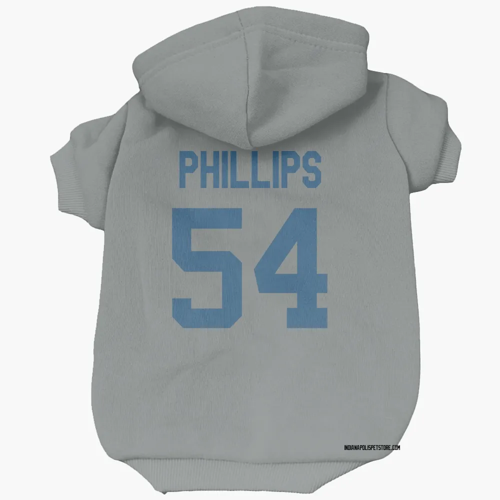 Indianapolis Colts Jacob Phillips Gray Pet Hoodie for Dog & Cat