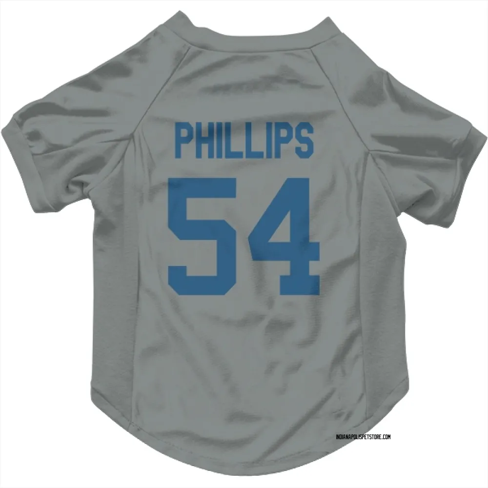 Indianapolis Colts Jacob Phillips Gray Pet Jersey for Dog & Cat