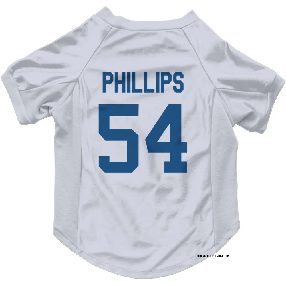 Indianapolis Colts Jacob Phillips White Pet Jersey for Dog & Cat