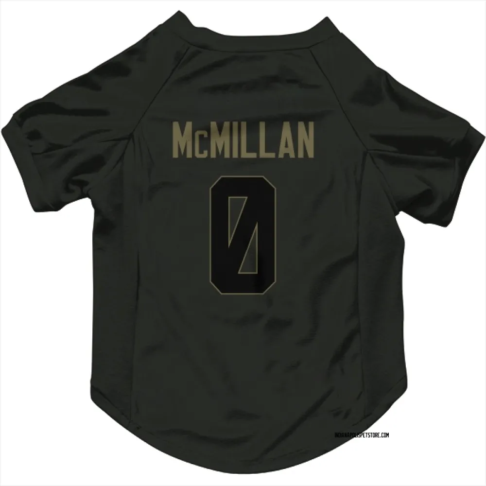 Indianapolis Colts Jai'Onte' McMillan Black Service Pet Jersey for Dog & Cat