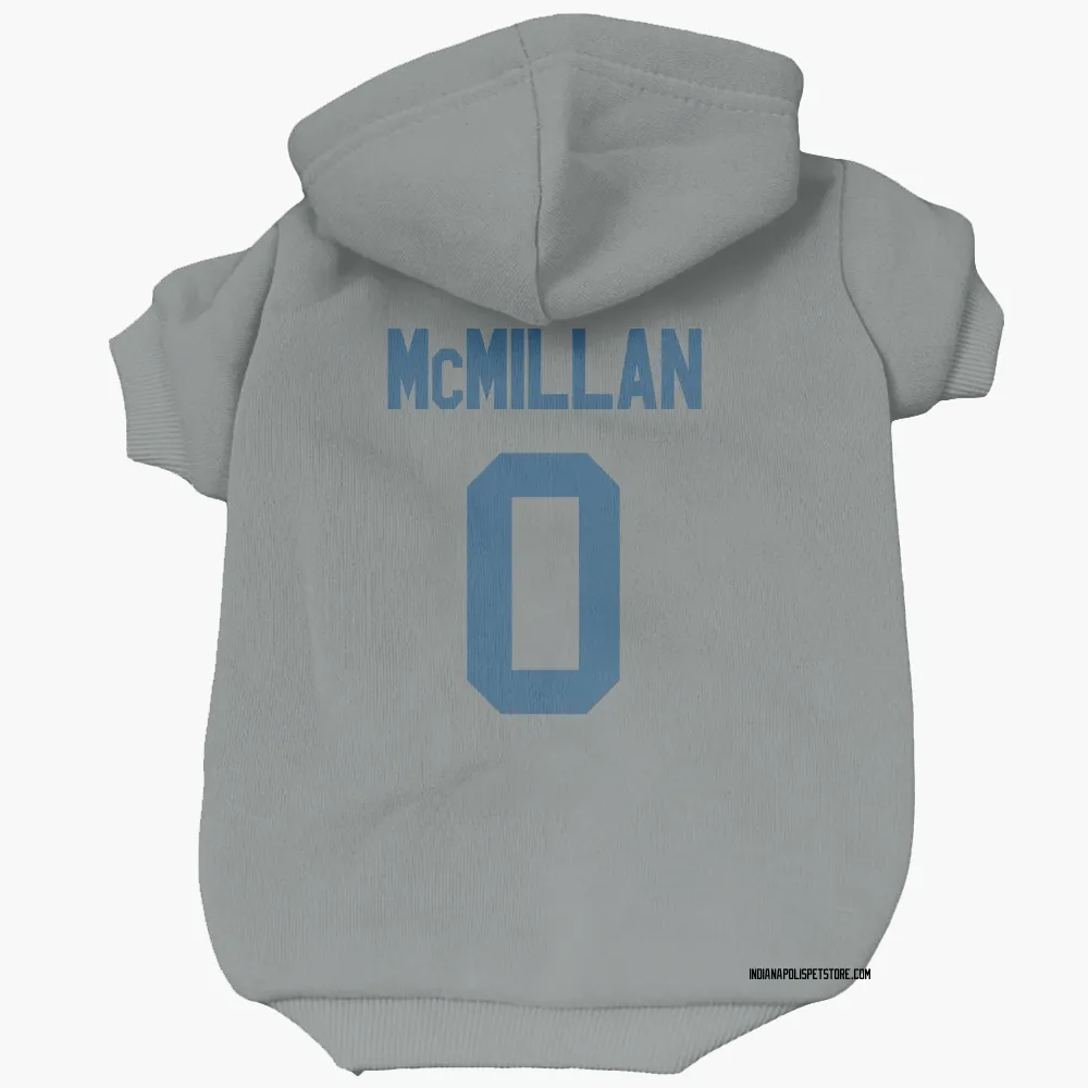 Indianapolis Colts Jai'Onte' McMillan Gray Pet Hoodie for Dog & Cat
