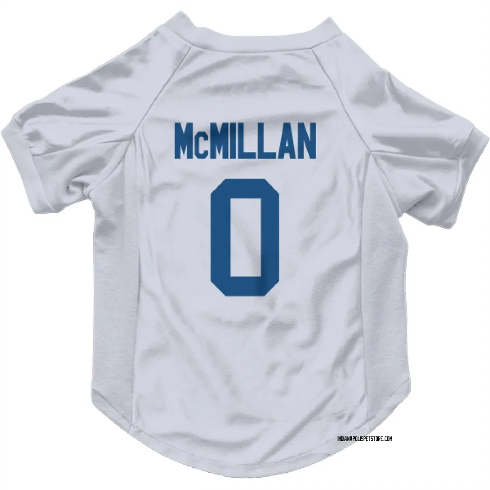 Indianapolis Colts Jai'Onte' McMillan White Pet Jersey for Dog & Cat