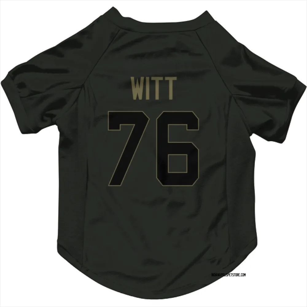 Indianapolis Colts Jake Witt Black Service Pet Jersey for Dog & Cat