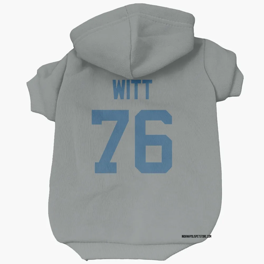 Indianapolis Colts Jake Witt Gray Pet Hoodie for Dog & Cat
