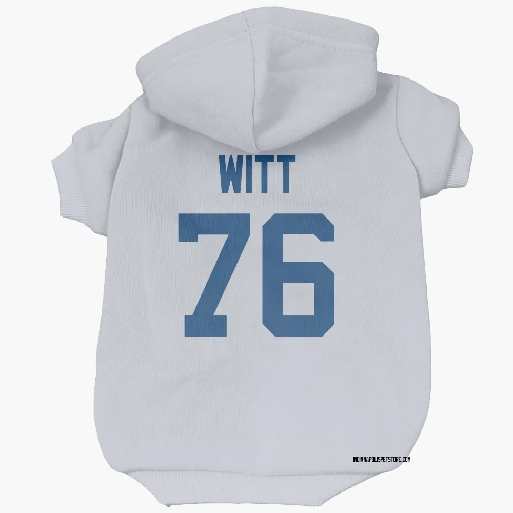 Indianapolis Colts Jake Witt White Pet Hoodie for Dog & Cat