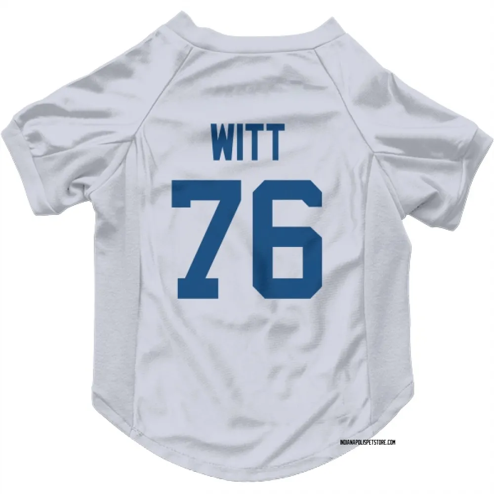 Indianapolis Colts Jake Witt White Pet Jersey for Dog & Cat