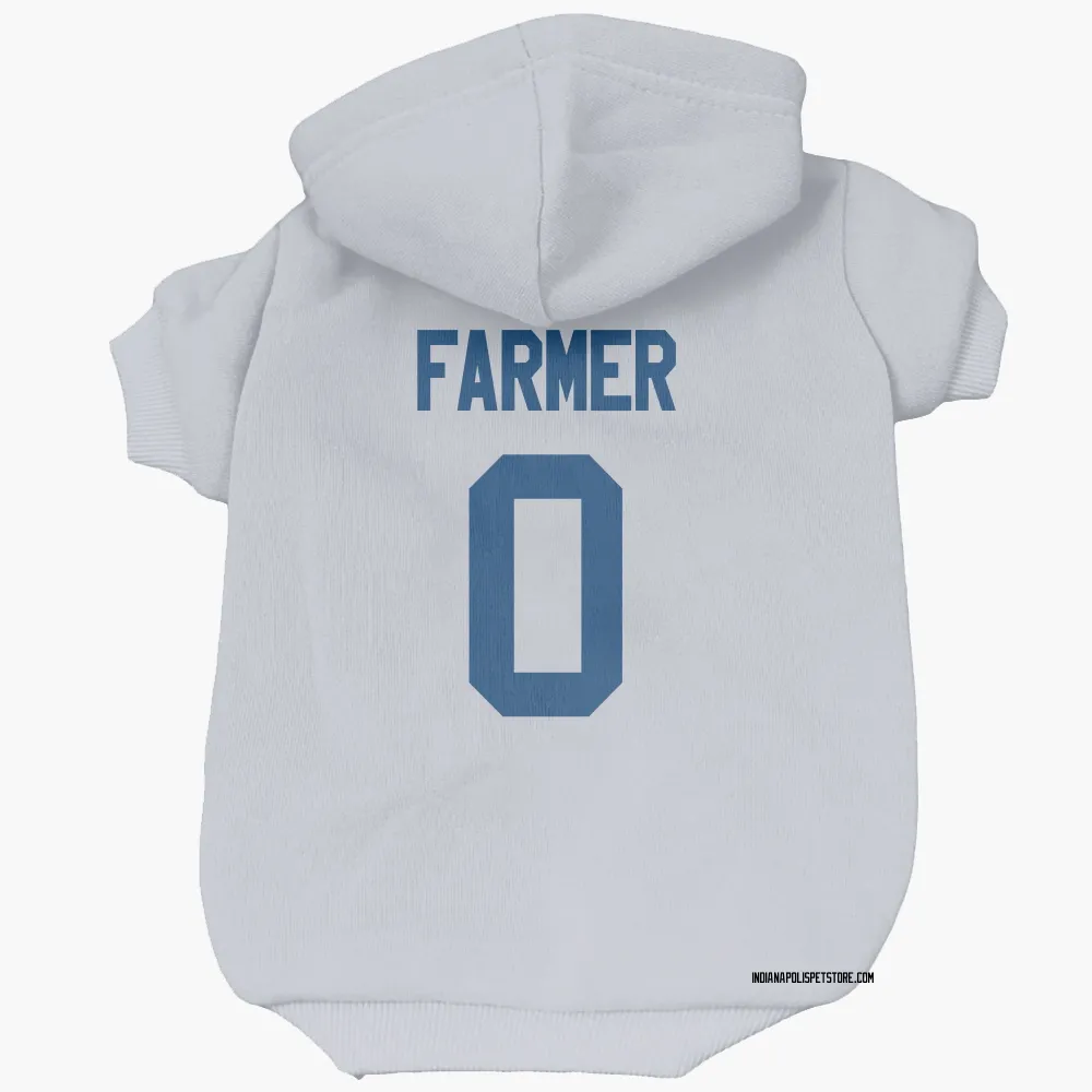 Indianapolis Colts Jalen Farmer White Pet Hoodie for Dog & Cat
