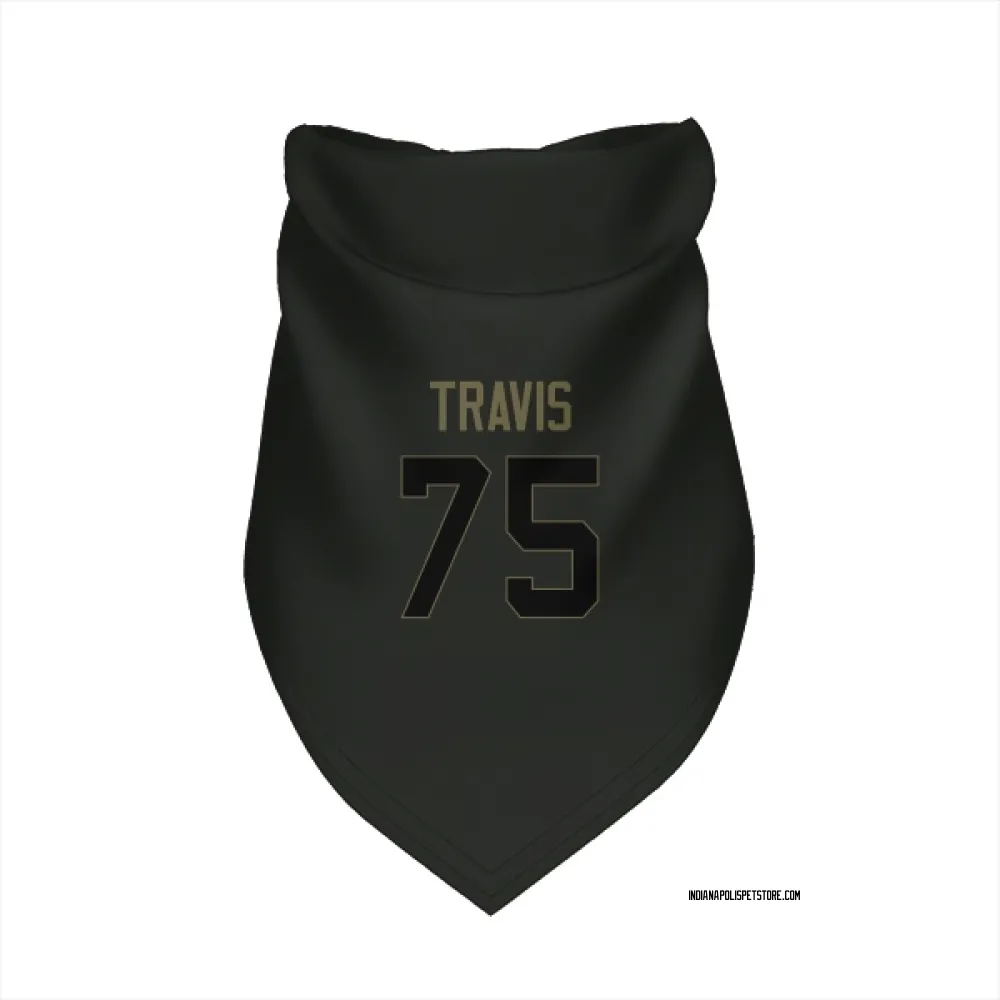Indianapolis Colts Jalen Travis Black Service Pet Bandana for Dog & Cat