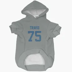 Indianapolis Colts Jalen Travis Gray Pet Hoodie for Dog & Cat