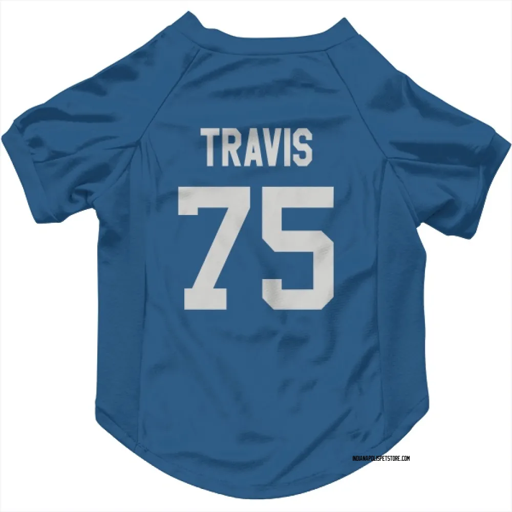 Indianapolis Colts Jalen Travis Royal Pet Jersey for Dog & Cat