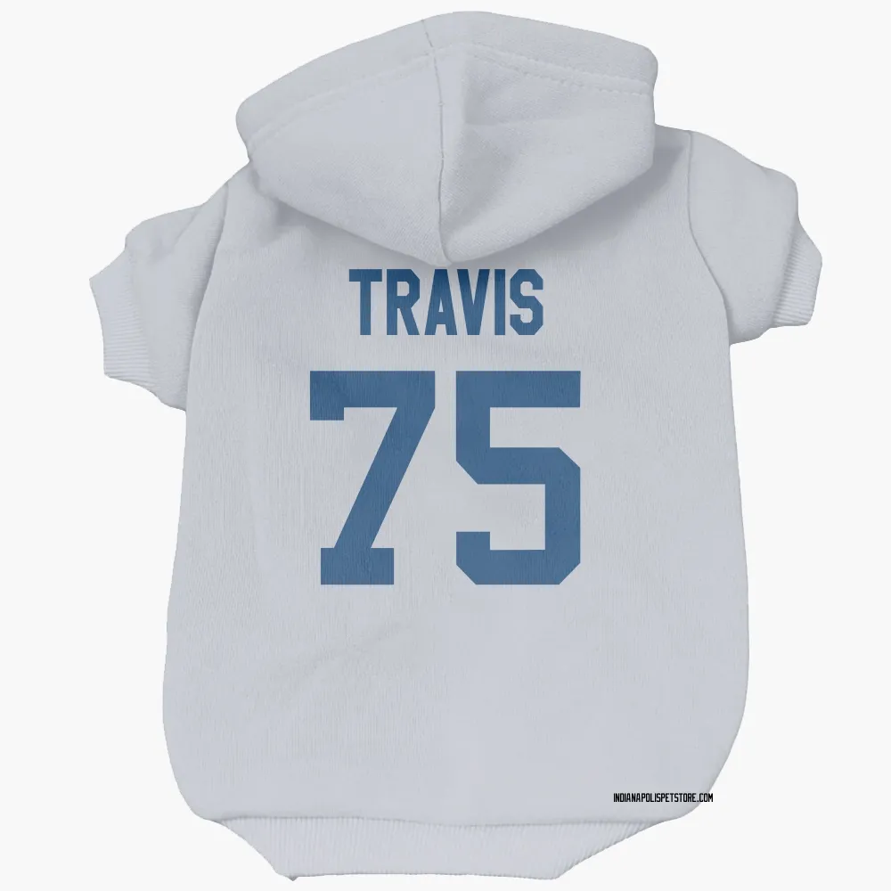 Indianapolis Colts Jalen Travis White Pet Hoodie for Dog & Cat
