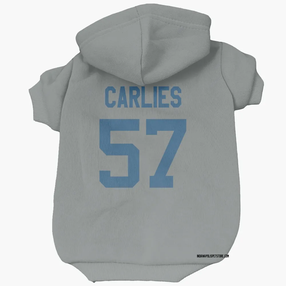 Indianapolis Colts Jaylon Carlies Gray Pet Hoodie for Dog & Cat