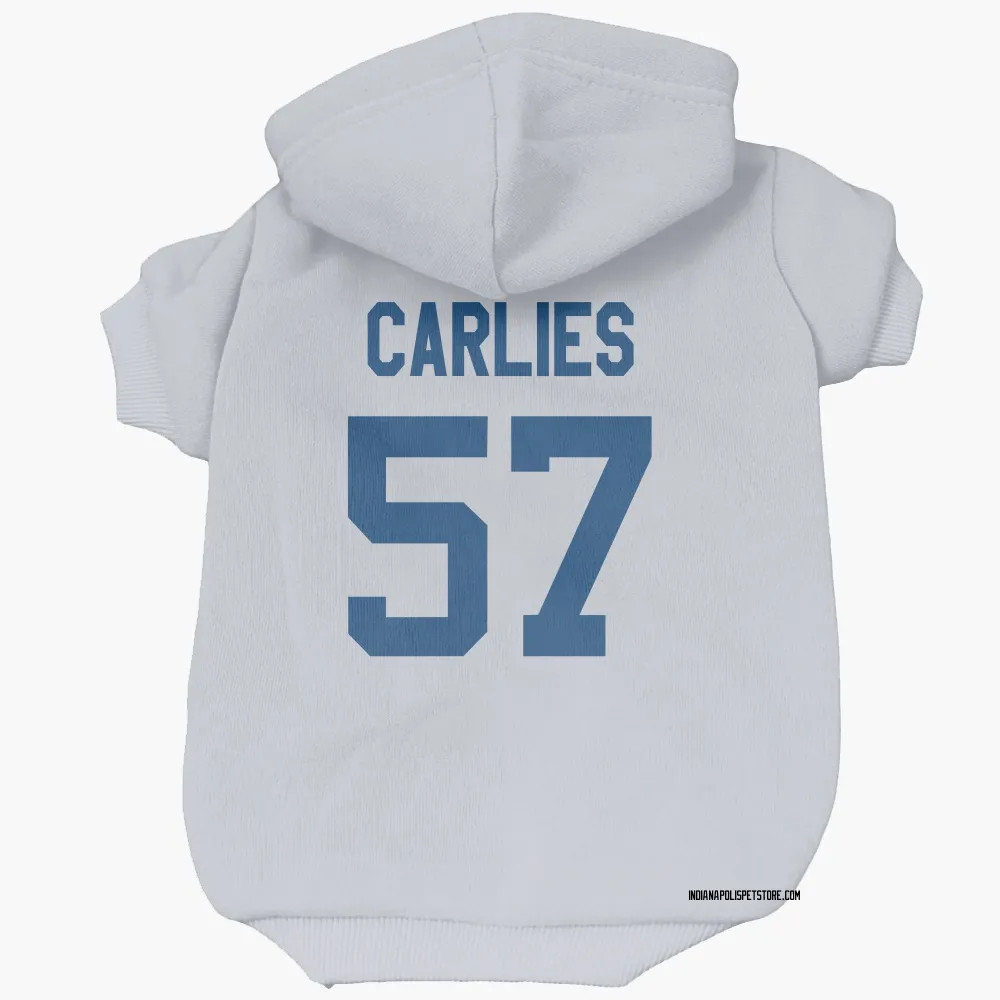 Indianapolis Colts Jaylon Carlies White Pet Hoodie for Dog & Cat