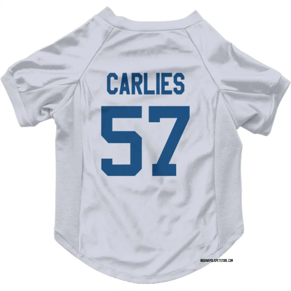Indianapolis Colts Jaylon Carlies White Pet Jersey for Dog & Cat