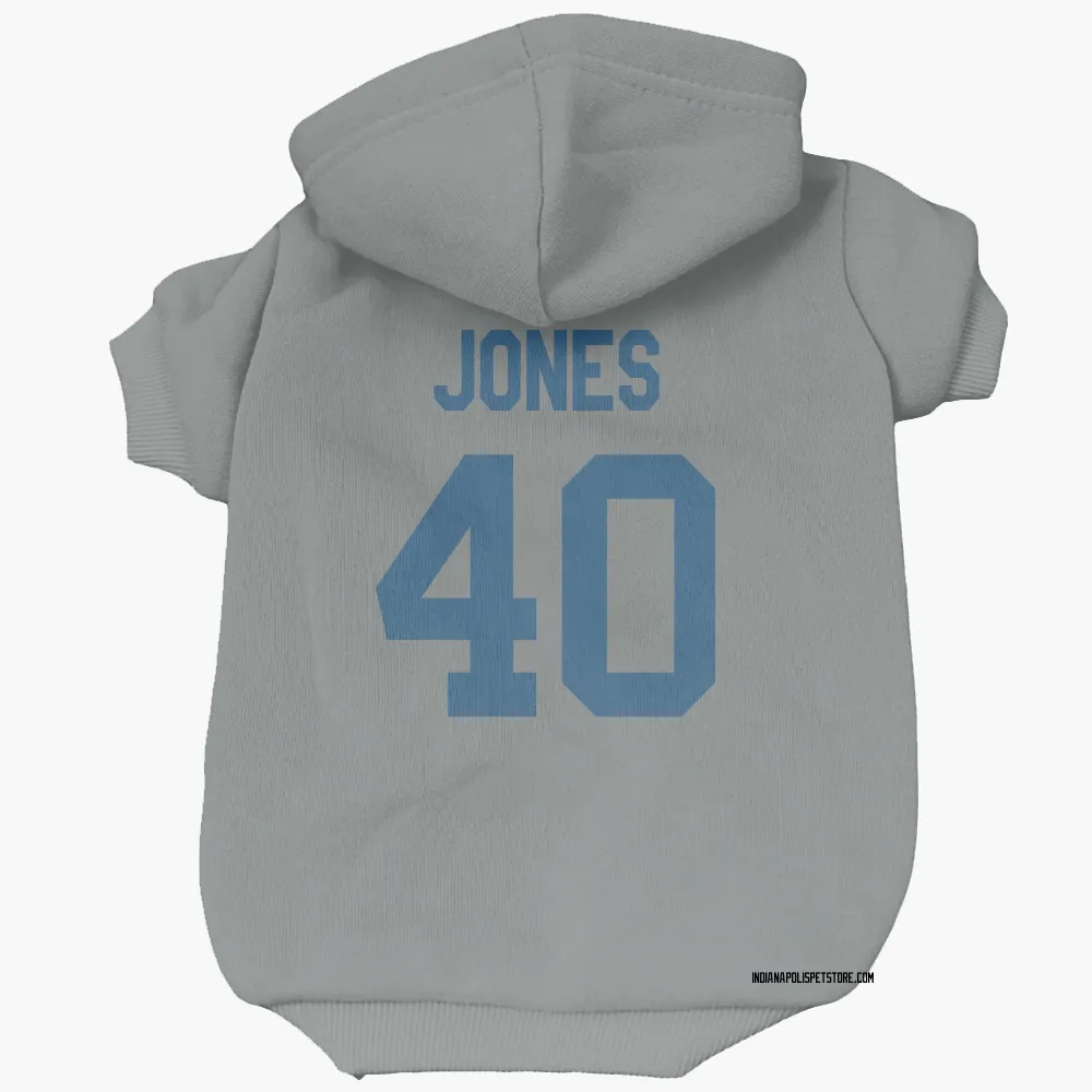 Indianapolis Colts Jaylon Jones Gray Pet Hoodie for Dog & Cat