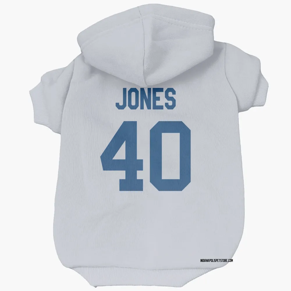 Indianapolis Colts Jaylon Jones White Pet Hoodie for Dog & Cat