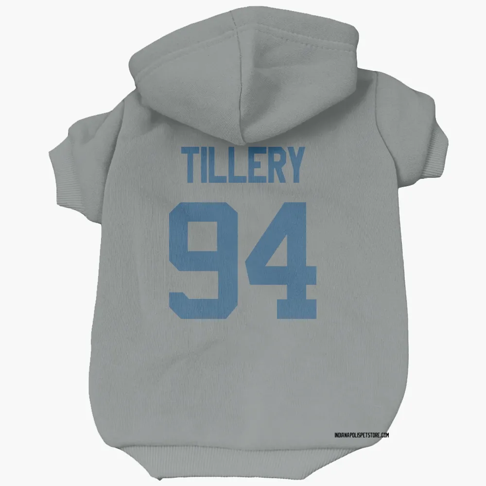 Indianapolis Colts Jerry Tillery Gray Pet Hoodie for Dog & Cat