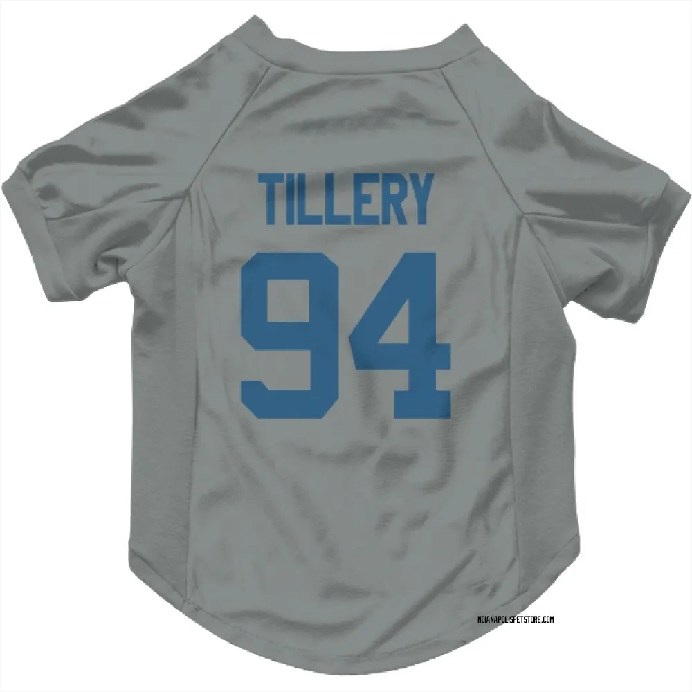 Indianapolis Colts Jerry Tillery Gray Pet Jersey for Dog & Cat