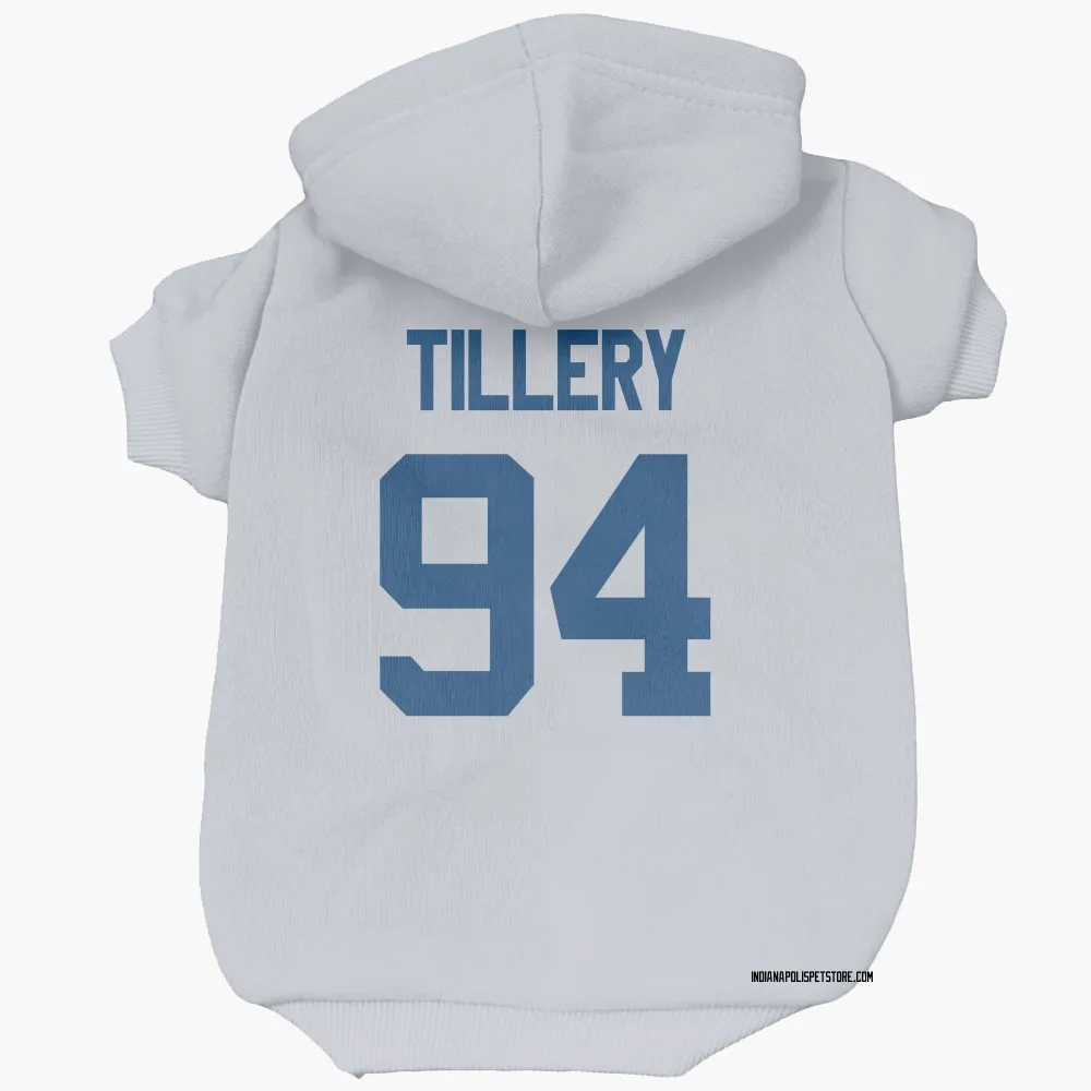 Indianapolis Colts Jerry Tillery White Pet Hoodie for Dog & Cat