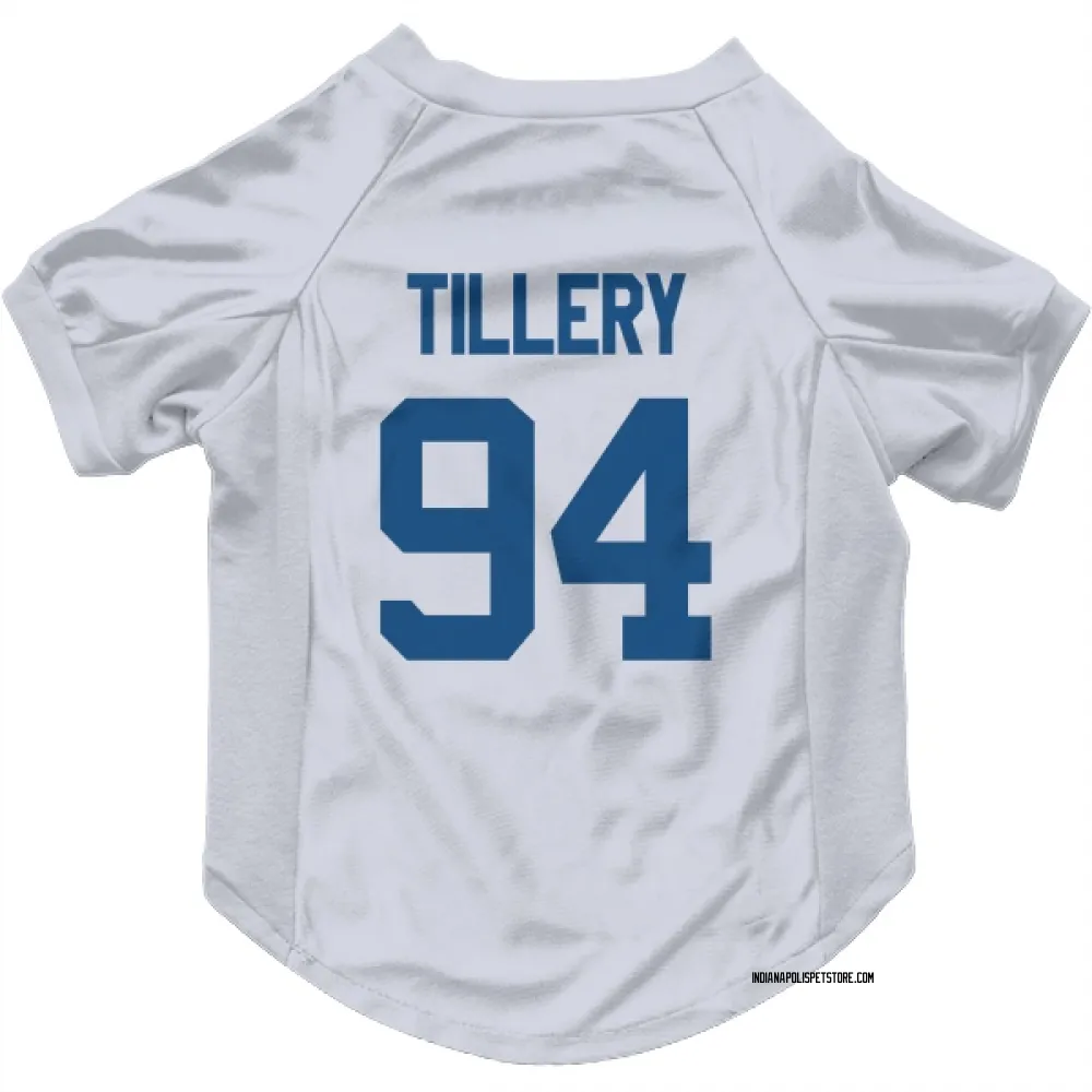 Indianapolis Colts Jerry Tillery White Pet Jersey for Dog & Cat
