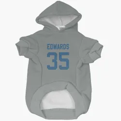 Indianapolis Colts Johnathan Edwards Gray Pet Hoodie for Dog & Cat