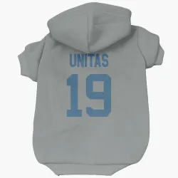 Indianapolis Colts Johnny Unitas Gray Pet Hoodie for Dog & Cat