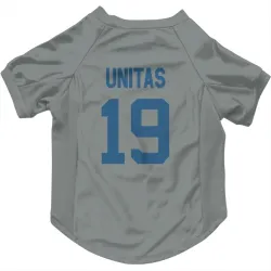 Indianapolis Colts Johnny Unitas Gray Pet Jersey for Dog & Cat
