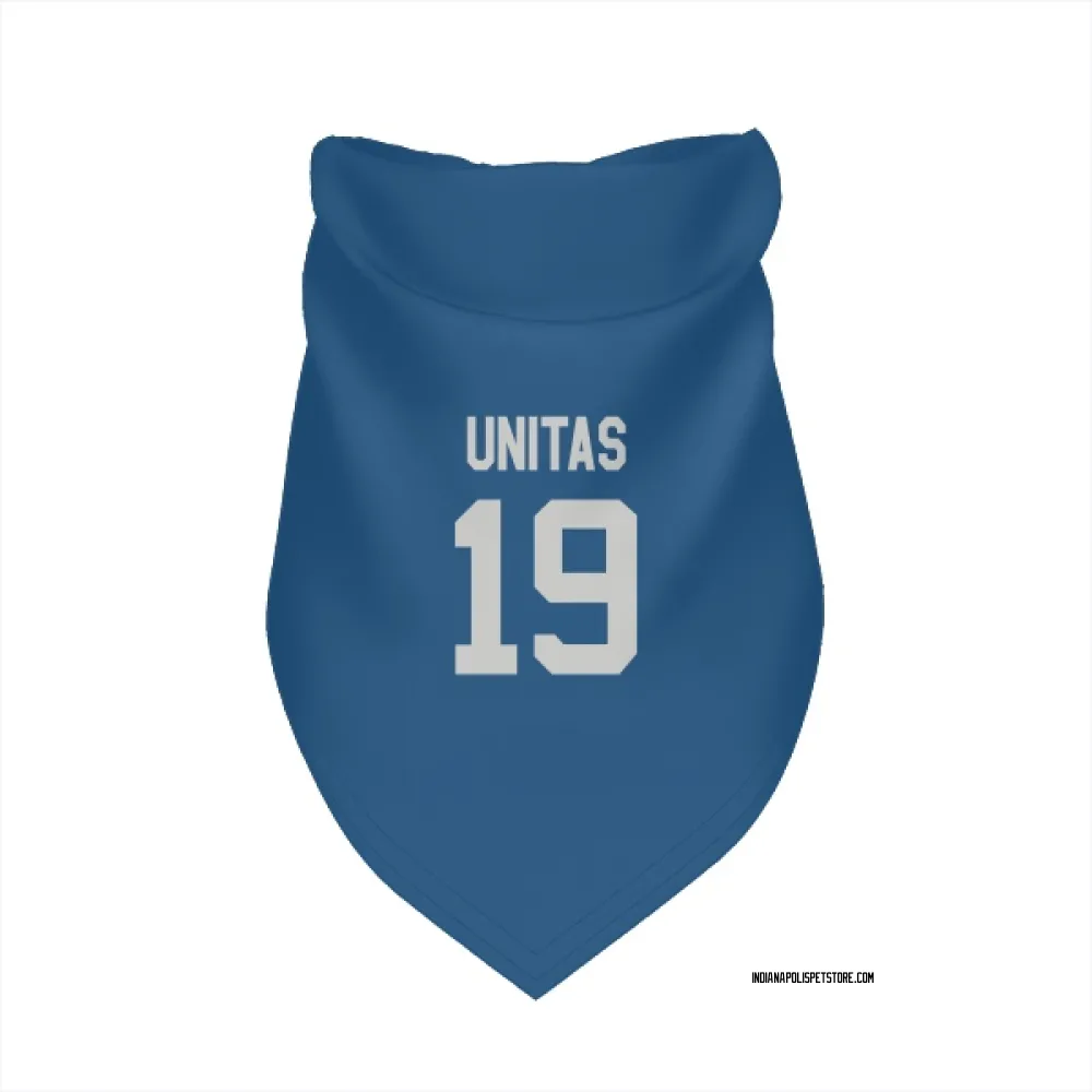 Indianapolis Colts Johnny Unitas Royal Pet Bandana for Dog & Cat