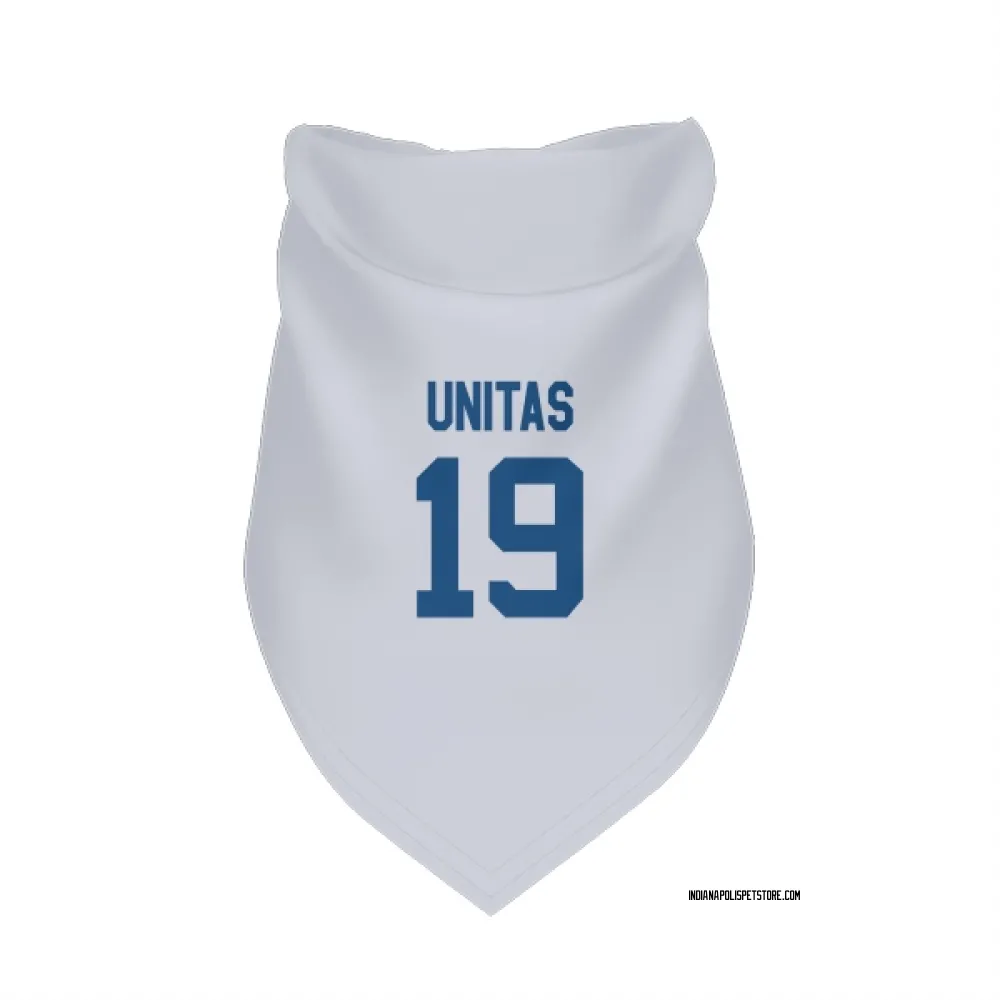 Indianapolis Colts Johnny Unitas White Pet Bandana for Dog & Cat