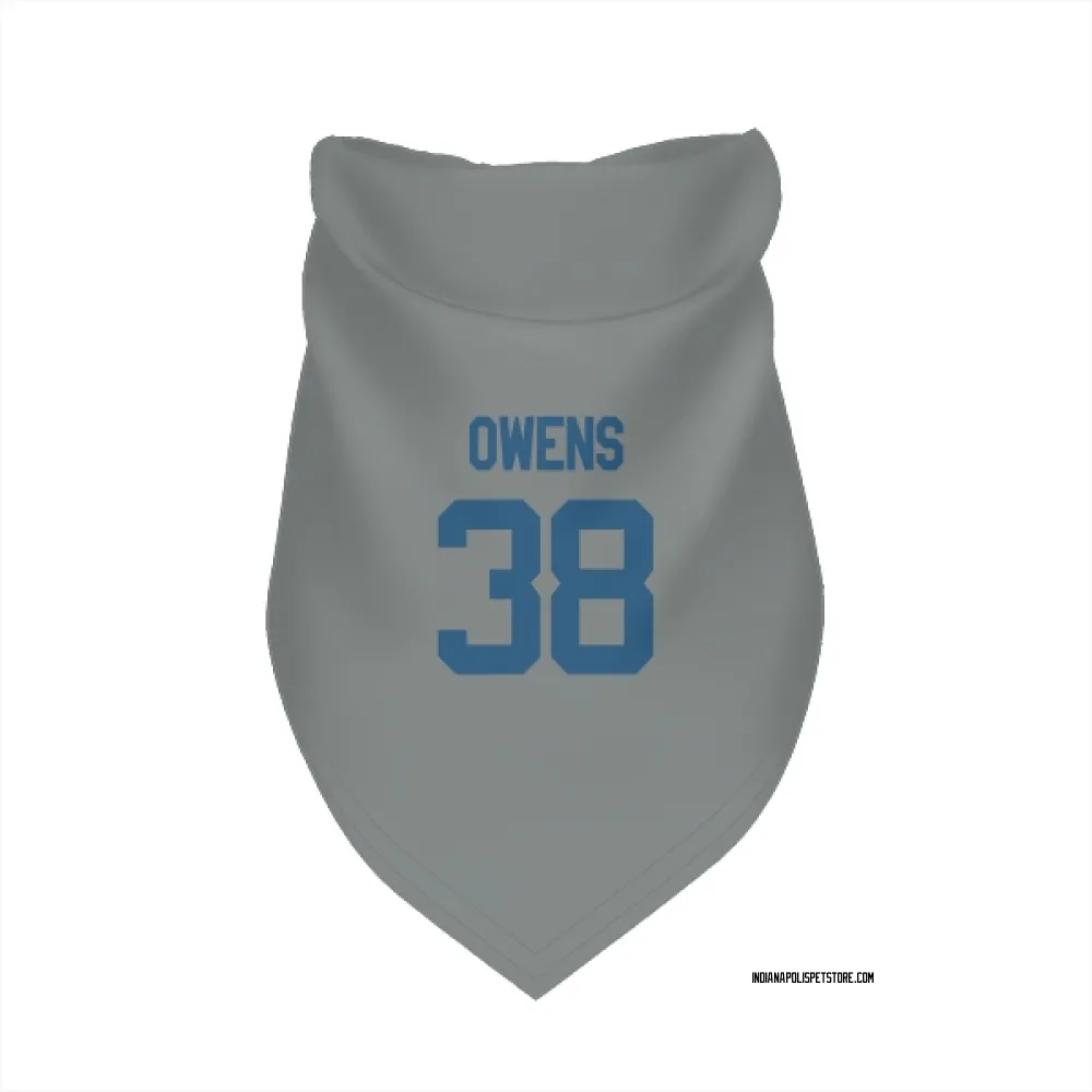 Indianapolis Colts Jonathan Owens Gray Pet Bandana for Dog & Cat