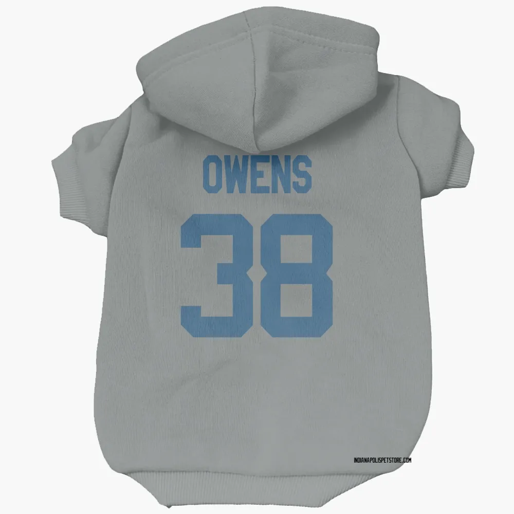 Indianapolis Colts Jonathan Owens Gray Pet Hoodie for Dog & Cat