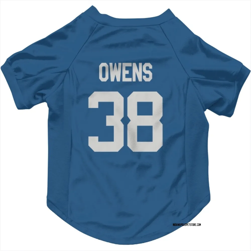 Indianapolis Colts Jonathan Owens Royal Pet Jersey for Dog & Cat
