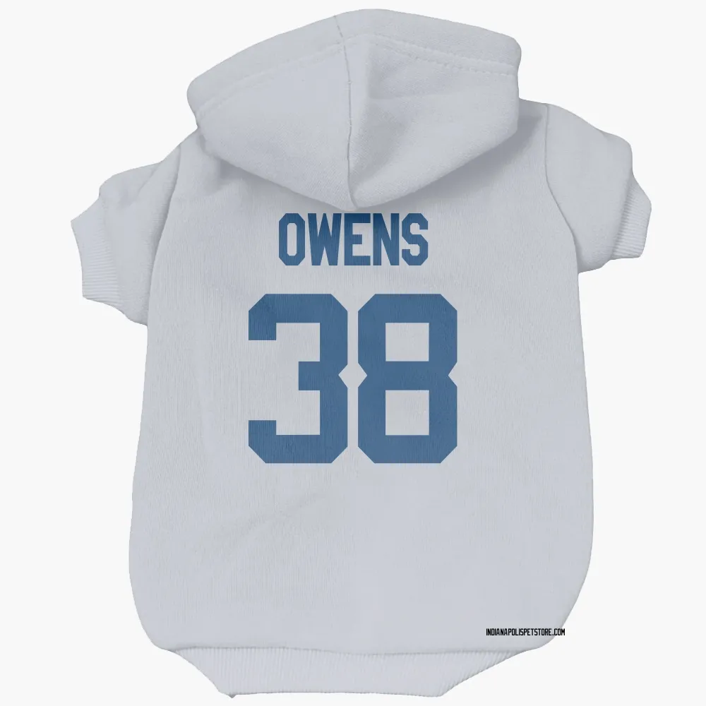 Indianapolis Colts Jonathan Owens White Pet Hoodie for Dog & Cat