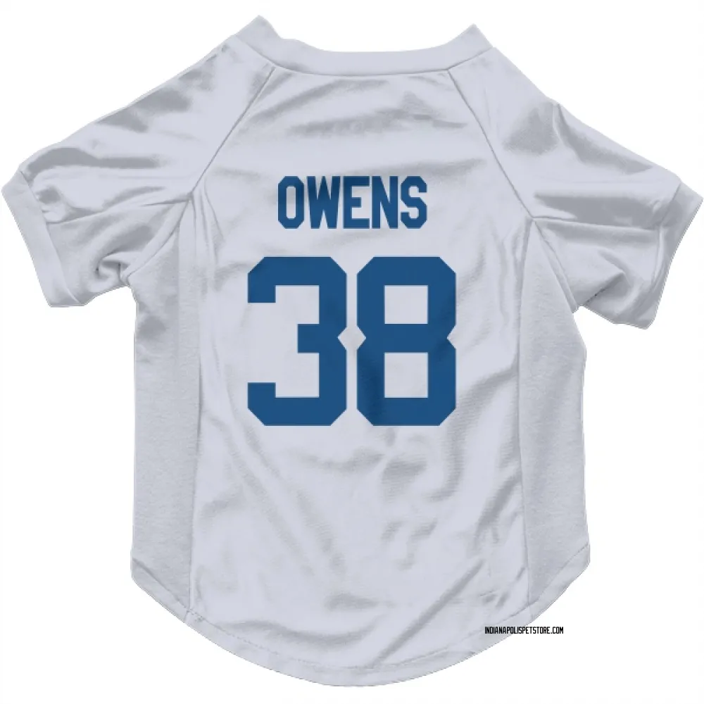 Indianapolis Colts Jonathan Owens White Pet Jersey for Dog & Cat